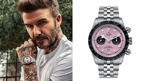 david beckham tudor watch|tudor chronograph pink dial.